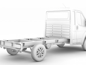 fiat ducato chassis truck single cab 3450wb 2020 3D Модель