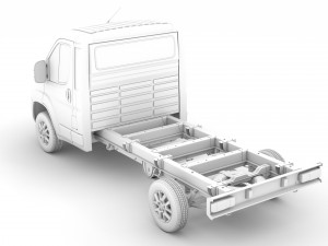 fiat ducato chassis truck single cab 3450wb 2020 3D Модель