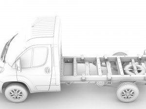 fiat ducato chassis truck single cab 3450wb 2020 3D Модель