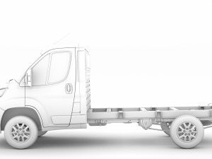 fiat ducato chassis truck single cab 3450wb 2020 3D Модель