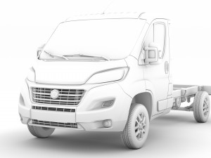 fiat ducato chassis truck single cab 3450wb 2020 3D Модель