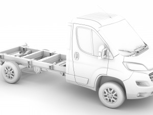 fiat ducato chassis truck single cab 3450wb 2020 3D Модель