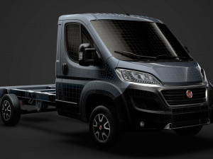 fiat ducato chassis truck single cab 3450wb 2020 3D Модель