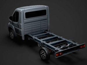 fiat ducato chassis truck single cab 3450wb 2020 3D Модель