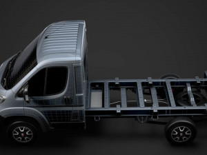 fiat ducato chassis truck single cab 3450wb 2020 3D Модель