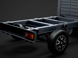 fiat ducato chassis truck single cab 3450wb 2020 3D Модель