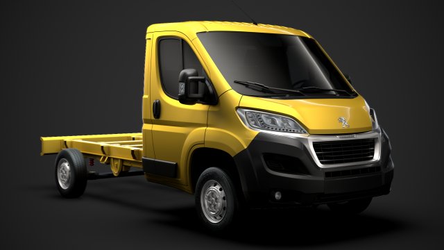 peugeot boxer chassis truck single cab 3450wb2020 3D 모델 .c4d .max .obj .3ds .fbx .stl .blend 