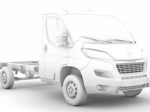 peugeot boxer chassis truck single cab 3450wb2020 3D 모델