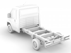 peugeot boxer chassis truck single cab 3450wb2020 3D 모델