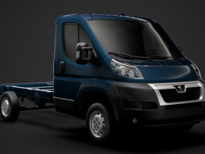 peugeot boxer chassis truck single cab 3450wb 2014 3D Model
