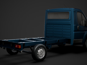 peugeot boxer chassis truck single cab 3450wb 2014 3D मॉडल
