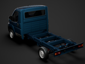 peugeot boxer chassis truck single cab 3450wb 2014 3D मॉडल