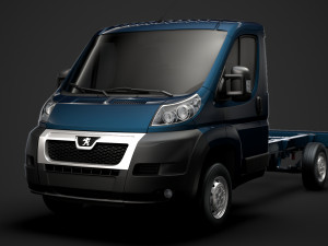 peugeot boxer chassis truck single cab 3450wb 2014 3D मॉडल