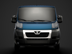 peugeot boxer chassis truck single cab 3450wb 2014 3D मॉडल