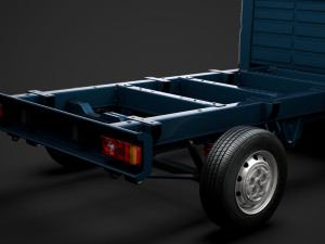 peugeot boxer chassis truck single cab 3450wb 2014 3D मॉडल