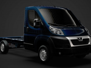peugeot boxer chassis truck single cab 3450wb 2014 3D मॉडल