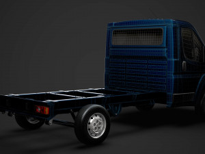 peugeot boxer chassis truck single cab 3450wb 2014 3D मॉडल