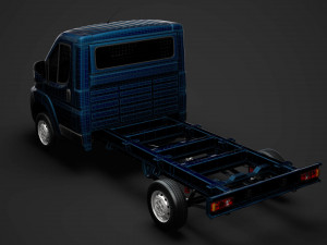 peugeot boxer chassis truck single cab 3450wb 2014 3D मॉडल