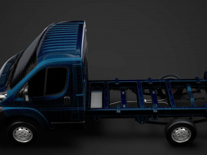 peugeot boxer chassis truck single cab 3450wb 2014 3D मॉडल