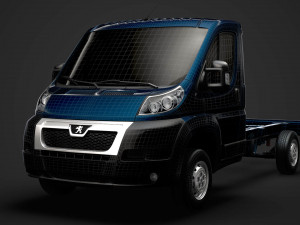 peugeot boxer chassis truck single cab 3450wb 2014 3D मॉडल