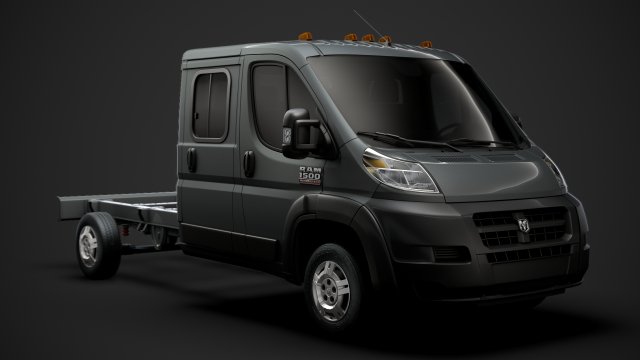 ram promaster chassis truck crew cab 4035 wb 2019 Modelo 3D .c4d .max .obj .3ds .fbx .stl .blend 