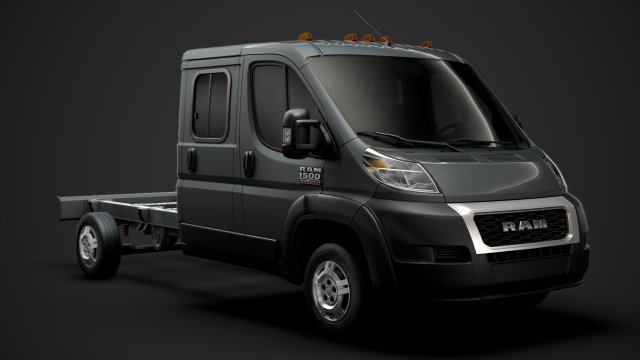 ram promaster chassis truck crew cab 4035 wb 2020 3D 모델 .c4d .max .obj .3ds .fbx .stl .blend