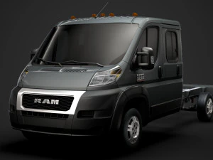 ram promaster chassis truck crew cab 4035 wb 2020 3D Model