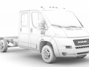 ram promaster chassis truck crew cab 4035 wb 2020 3D Model