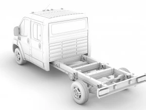 ram promaster chassis truck crew cab 4035 wb 2020 3D Model