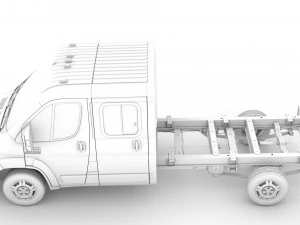 ram promaster chassis truck crew cab 4035 wb 2020 3D Model