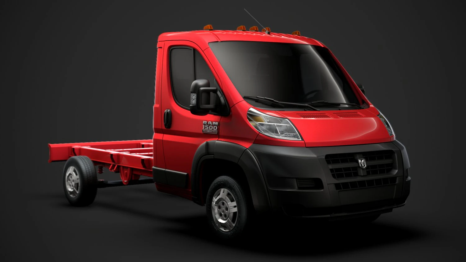 ram promaster chassis truck single cab 3450 wb 2019 3D Model .c4d .max .obj .3ds .fbx .stl .blend 