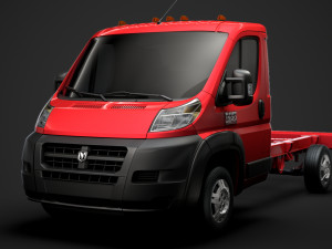 ram promaster chassis truck single cab 3450 wb 2019 3D Model