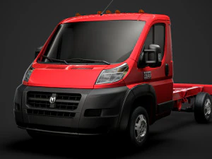 ram promaster chassis truck single cab 3450 wb 2019 3D Model