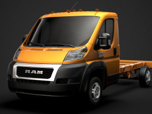 ram promaster chassis truck single cab 3800 wb 2020 Modello 3D