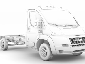 ram promaster chassis truck single cab 3800 wb 2020 Modello 3D