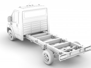 ram promaster chassis truck single cab 3800 wb 2020 Modello 3D
