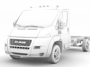 ram promaster chassis truck single cab 3800 wb 2020 Modello 3D