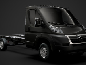 citroen jumper chassis truck single cab 3800wb 2014 3D Model