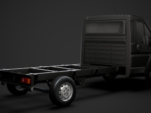citroen jumper chassis truck single cab 3800wb 2014 Modèle 3D