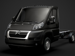 citroen jumper chassis truck single cab 3800wb 2014 Modèle 3D