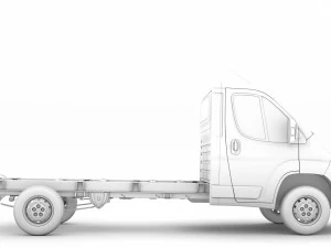 citroen jumper chassis truck single cab 3800wb 2014 3D Model