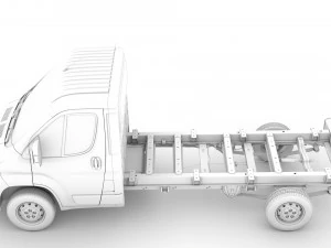 citroen jumper chassis truck single cab 3800wb 2014 3D Model