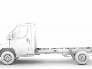citroen jumper chassis truck single cab 3800wb 2014 3D Model