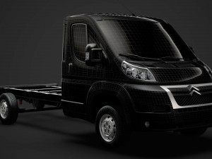 citroen jumper chassis truck single cab 3800wb 2014 Modèle 3D