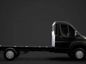 citroen jumper chassis truck single cab 3800wb 2014 3D Model