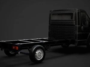 citroen jumper chassis truck single cab 3800wb 2014 3D Model