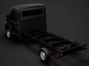 citroen jumper chassis truck single cab 3800wb 2014 3D Model