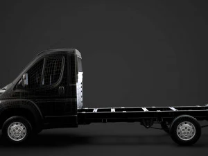 citroen jumper chassis truck single cab 3800wb 2014 3D Model