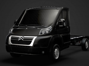citroen jumper chassis truck single cab 3800wb 2014 Modèle 3D