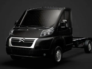 citroen jumper chassis truck single cab 3800wb 2014 3D Model